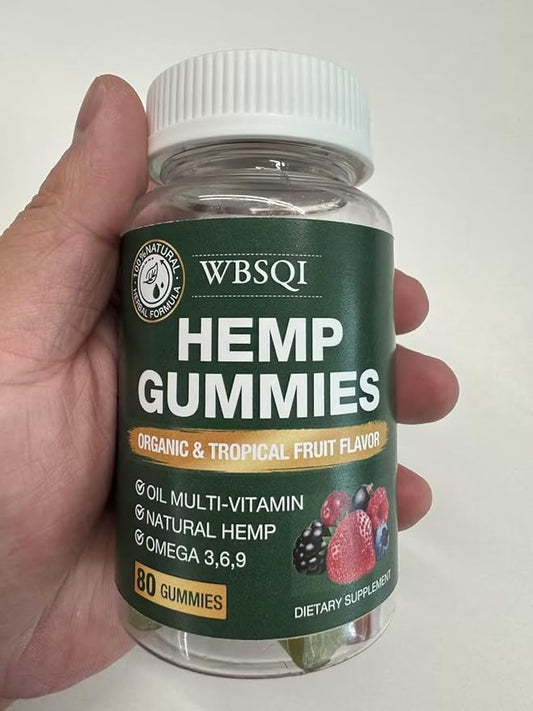 2 Packs Hemp Gummies Omega 3 6 9 Gummies