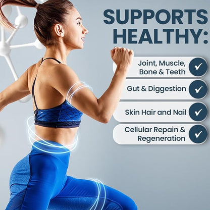 Multi Collagen Peptides Powder 12.06 oz - Unflavored Protein Powder, Hydrolyzed Collagen Peptides with Hyaluronic Acid, Copper, Biotin & Multivitamin for Nail, Skin, Hair & Gut Health
