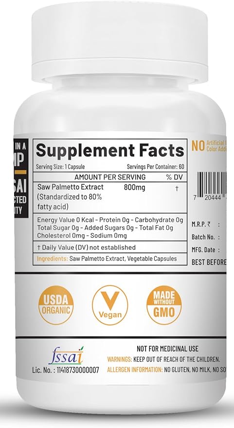 Saw Palmetto Extract 800MG (60 Capsule)
