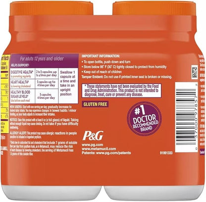 Metamucil Fiber Therapy for Regularity, Fiber Supplement, 170 Count (Pack of 2)