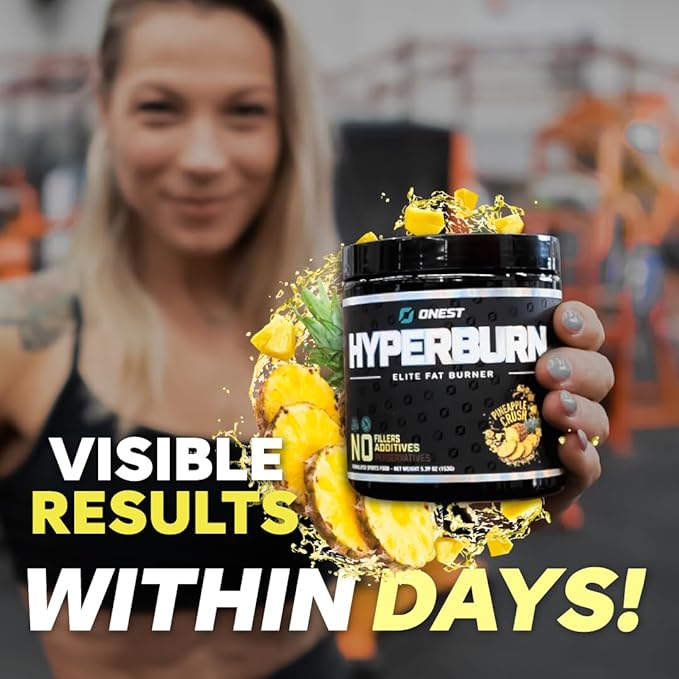 ONEST Hyperburn Fat Burner Powder – 153g (30 Servings) Enhanced Energy Boost & Performance Support Supplement Metabolism Booster & Sports Nutrition Powder for Men and Women