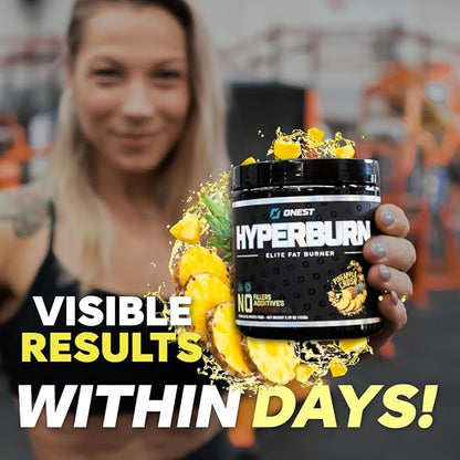ONEST Hyperburn Fat Burner Powder – 153g (30 Servings) Enhanced Energy Boost & Performance Support Supplement Metabolism Booster & Sports Nutrition Powder for Men and Women