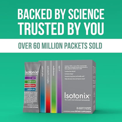 Isotonix Daily Essentials Packets – Antioxidant Supplements with OPC-3, Multivitamin, B-Complex & Calcium Plus – Gluten-Free, Non-GMO, Fast Absorption Vitamins for Energy, Immunity, and Bone Health