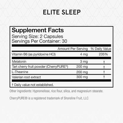 Momentous Elite Sleep Capsules, 30 Servings, Vegan, Gluten-Free, NSF Certified