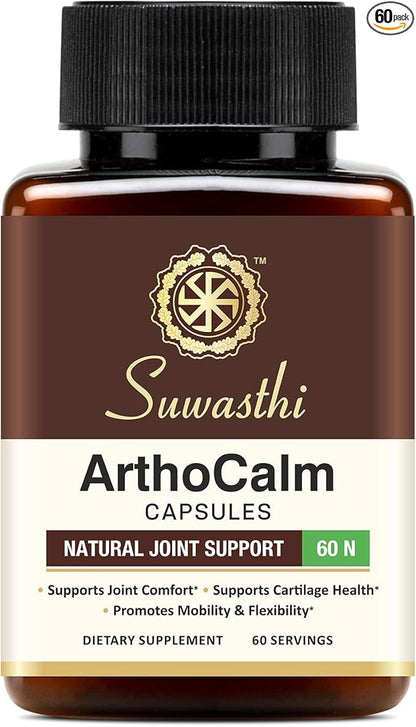 Arthocalm Capsule Boswellia & Bromelain Supplement for Men & Women, Ayurvedic Blend with Turmeric, Black Pepper & Ginger that May Support your Joints, Non-GMO, Gluten Free & Vegan 60 Capsules