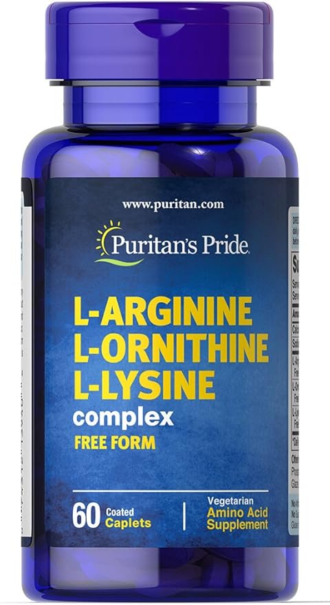 Puritan's Pride L-Arginine L-Ornithine L-Lysine 60 Caplets