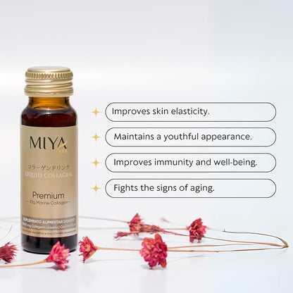 Premium Liquid Collagen for Women | 10,000 mg of Marine Collagen | Red Berries and Grape Flavor | Supports Skin, Hair & Nails | Beauty Supplement | 30 Bottles- One Month Supply