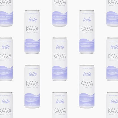 LEILO | Kava Powered Sparkling Relaxation Drink | BlackBerry Orange 12-Pack – Non-ALC Calming Beverage | 12 fl oz Cans (Pack of 12)