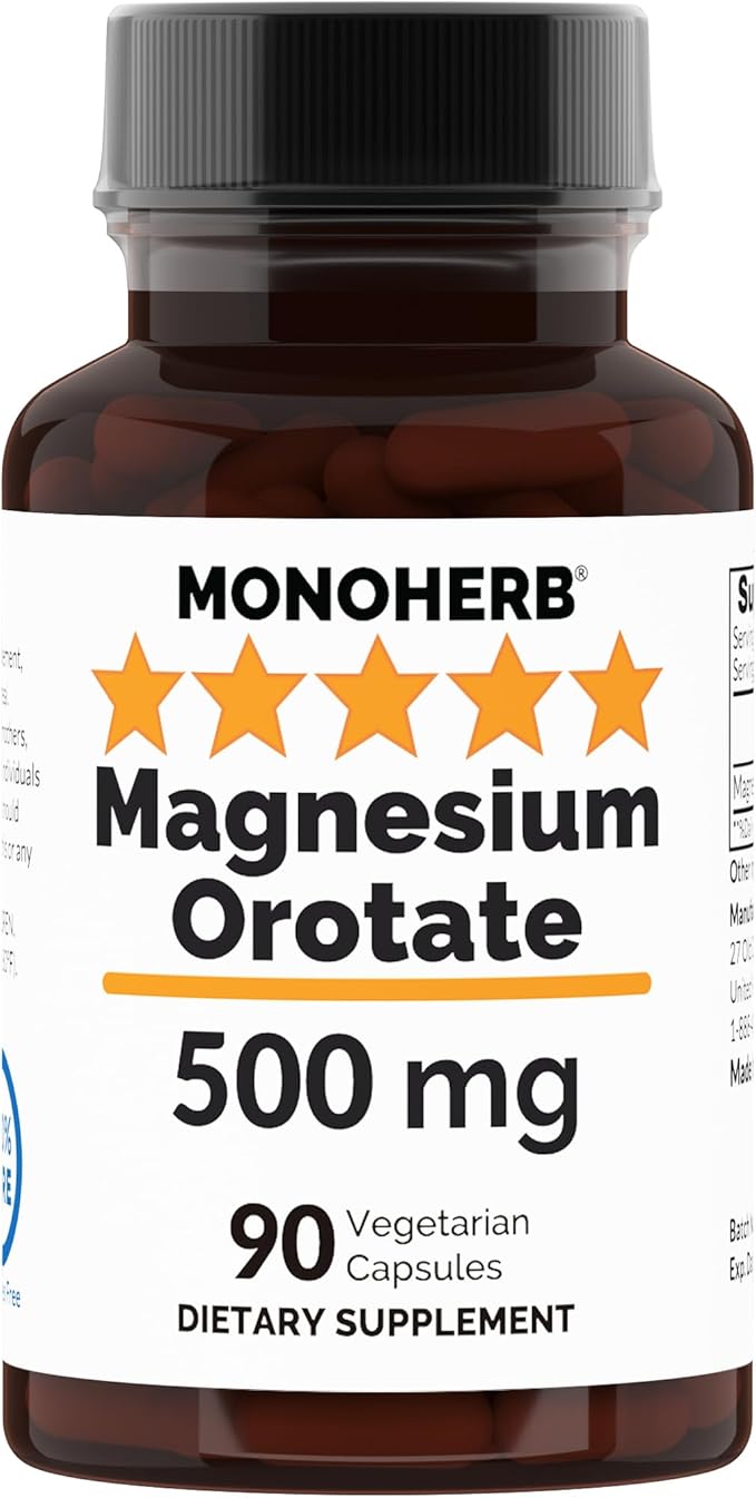 Magnesium Orotate 500 mg per Capsule 90 Vegetarian Capsules