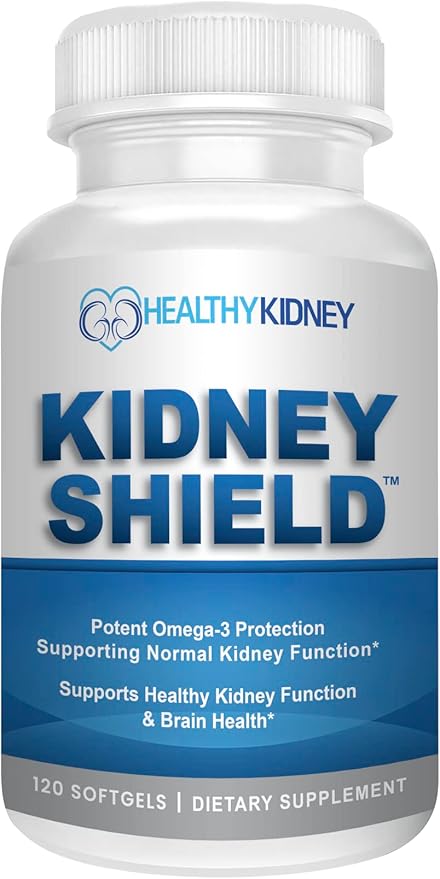 Kidney Shield Omega-3 Fish Oil & Sodium Bicarb 2 Pack Bundle Support Normal Kidney Function & Acid Levels