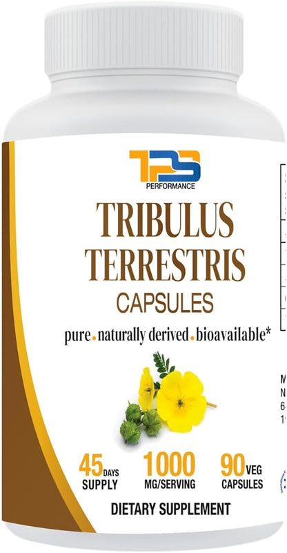 Tribulus Terrestris Extract Capsules 1000mg per Serving |90 Veg Capsules, 45 Days Supply|40% Saponins