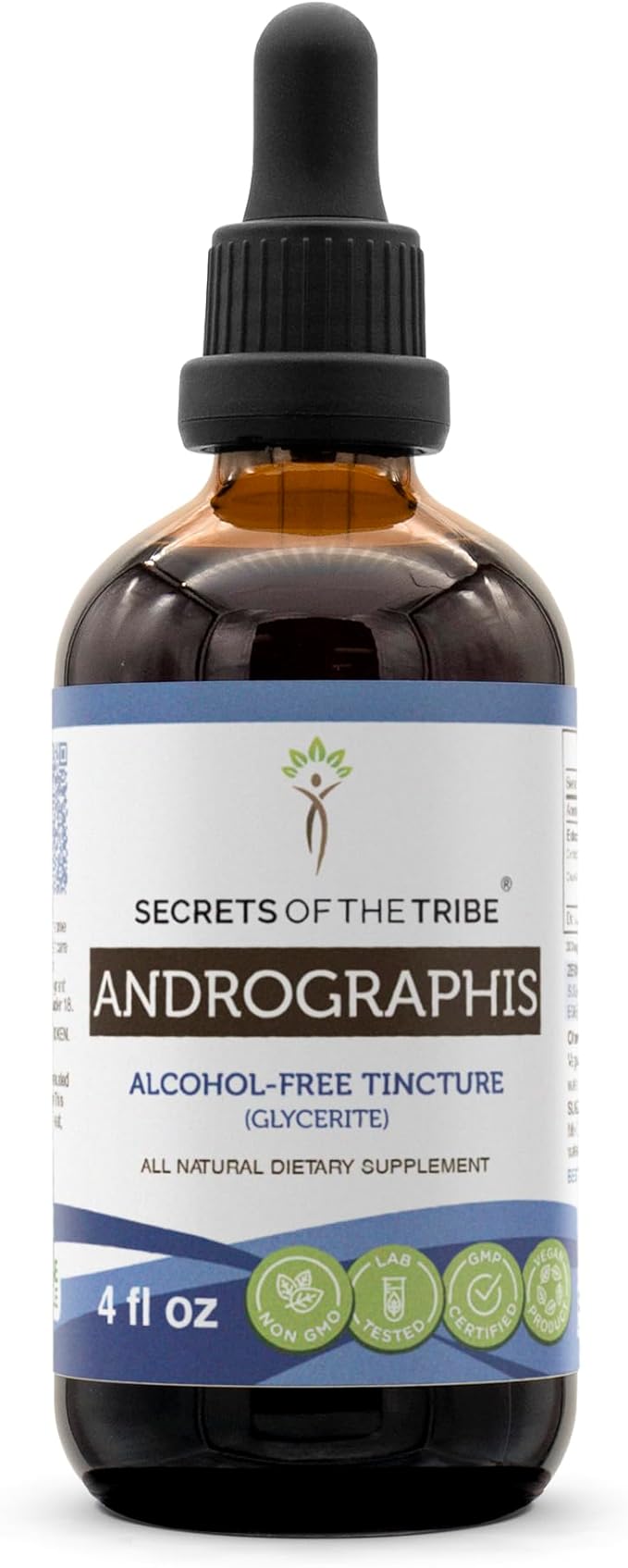 Secrets of the Tribe Andrographis Tincture Alcohol-Free Extract, Andrographis Fah talai jone, Chuan Xin Lian, Andrographis Paniculata Immune System Health 4 OZ