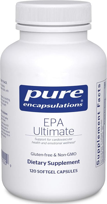 Pure Encapsulations EPA Ultimate - Eco-Friendly Supercritical CO2 Extracted EPA Fish Oil Concentrate - 120 Softgel Capsules