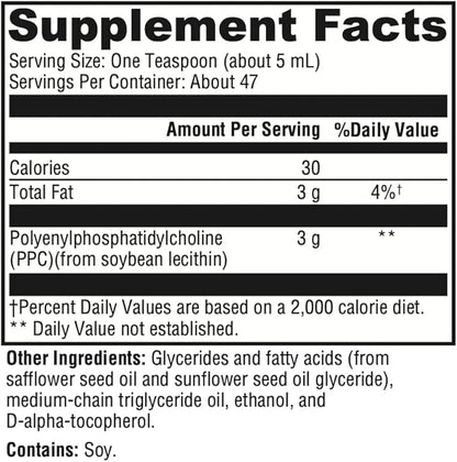 XYMOGEN PhosphaLine - Polyenylphosphatidylcholine Liquid Phosphatidyl Choline - Support Liver Health, Cell Membrane Fluidity, Cardiovascular Health (8 fl oz)