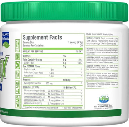 ALLMAX Naturals - FiberBiotix - Supports Gastrointestinal Health, Detoxification and Digestion for a Healthy and Happy Gut (189g, Unflavored)