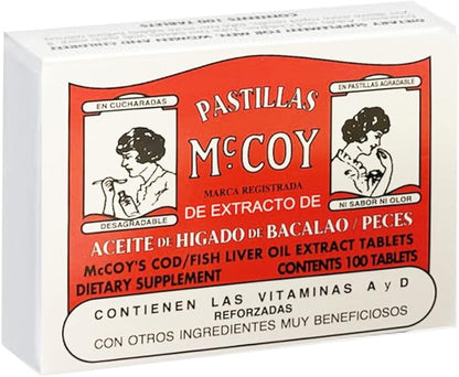 Mccoy Cod/Fish Liver Oil Extract Tablets 100
