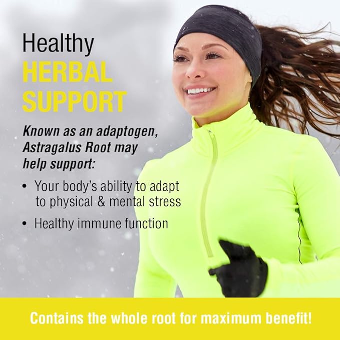 SOLARAY Astragalus Root 550mg | Healthy Immune Function & Stress Support | Adaptogen Herb | Non-GMO & Vegan | 100 VegCaps