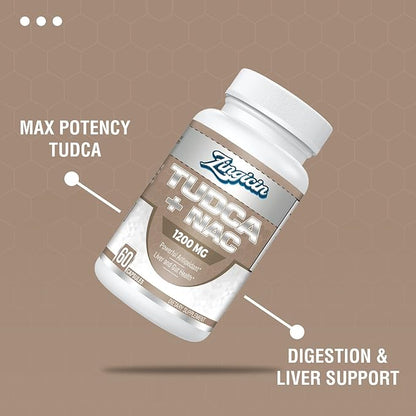 TUDCA with NAC Supplement 1200mg - 180 Capsules,Powerful TUDCA Bile Salt Plus N-Acetyl-Cysteine,Antioxidant Supplements for Liver,Digestion