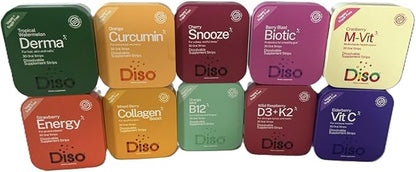 DISO - Vitamin C - Oral Dissolvable Supplement Strips, Elderberry Flavor, Boosts Immunity, Vegan, Zero Sugar, Maximum Absorption, Gluten Free, Individually Wrapped, 30 Ct