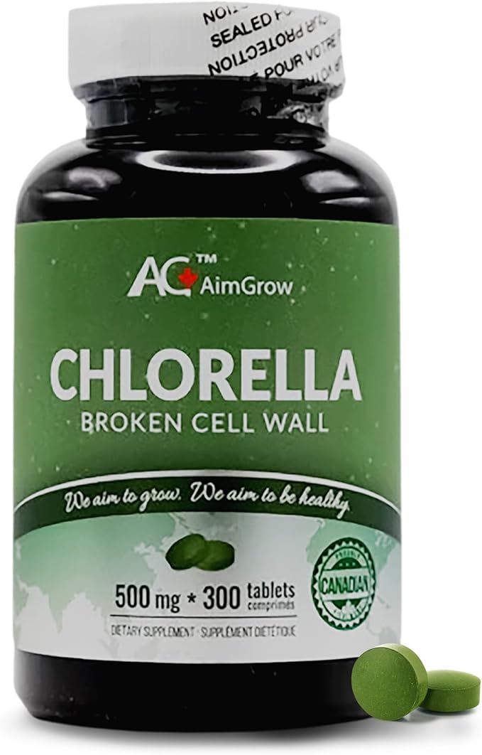 Chlorella Tablets with Broken Cell Wall, Canada, 500mg 300 Counts