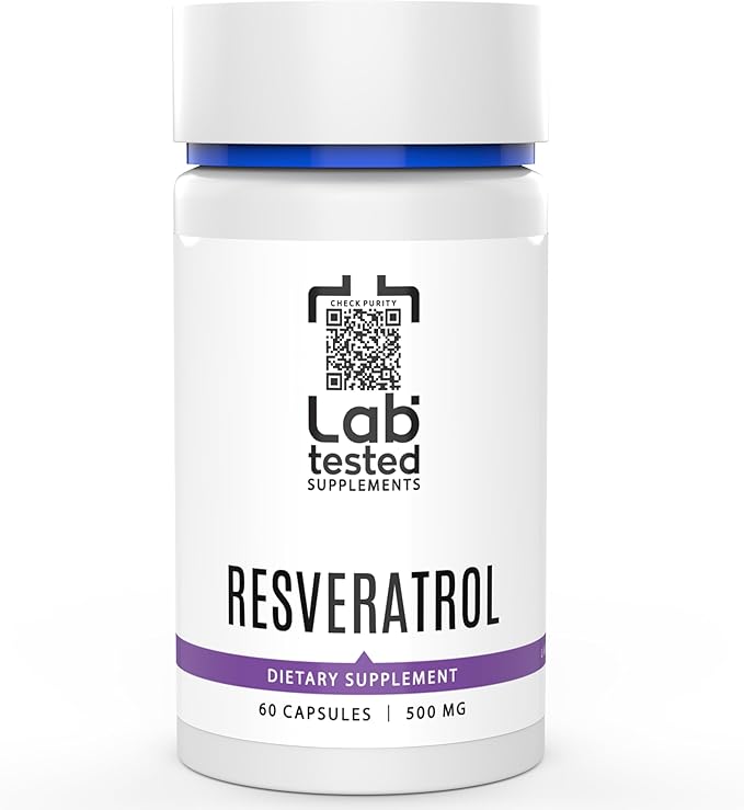 Trans-Resveratrol - 60 500mg Capsules - 3rd Party COA Provided with Every Lot# - Pure Resveratrol - No Fillers