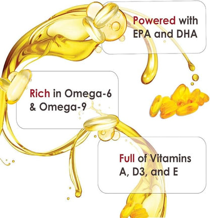 Omega-Caps Extra Strength for Large Breeds-Vet Formulated for Healthy Radiant Skin & Coat While Reducing Excess Shedding. Contains Omega 3 for Immune System Support, Easy to Dose, 60 Soft Gel Capsules