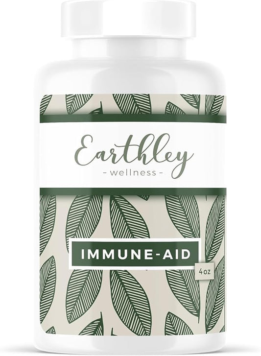 Earthley Wellness Immune-Aid Vitamin C Powder, Natural Immune Support with Camu Camu, Acerola Berry & Orange Peel, Antioxidants, Energy & Skin Health, 100% Pure, No Fillers (8oz)