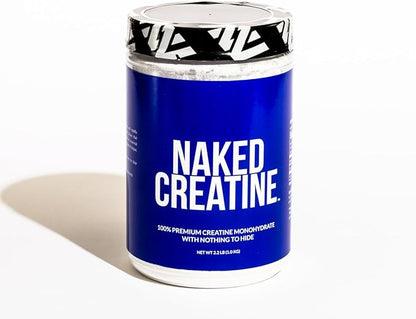 NAKED Pure Micronized Creatine Monohydrate – 200 Servings, 1,000g Bulk – Vegan, Non-GMO, Gluten & Soy Free - Muscle Building, Strength Training, Gym & Fitness Supplement