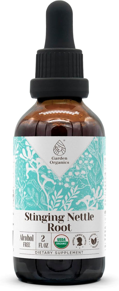 Stinging Nettle Root USDA Organic Alcohol-Free Extract | Dietary Supplement, High-Potency Tincture | Natural Certified Organic Stinging Nettle (Urtica dioica) Dried Root (2 oz)