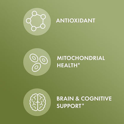 Dr. Mercola Organic Ginkgo Biloba with Coffee Fruit Extract Dietary Supplement, 30 Servings per Container (30 Capsules), Supports Mitochondrial Health as Well as Brain and Cognitive Function