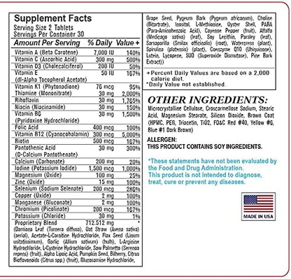 (8 Pack) Esmond Natural: Men's Vitality Complex (Advanced Multivitamin and Mineral Supplement for Men. Supports Energy and Vitality), GMP, Natural Product Assn Certified, Made in USA - 480 Tablets