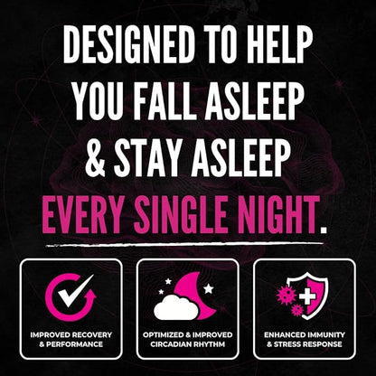 8-in-1 All-Natural Sleep Aid Supplement for Recovery, Immunity, & Sleep Support | Organic Reishi & Valerian Root | Ashwagandha Root & VitaCherry Sport | Apigenin & L-Theanine | Melatonin & Vitamin D3