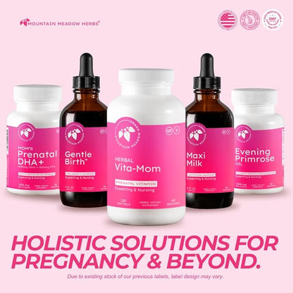 Mountain Meadow Herbs Vita-MOM - Herbal Prenatal Vitamins for Women: Unique Blend of Folic Acid, Vitamins, Iron & Herbs in Soft Gel Caps - 2-Month Supply (120 ct.)