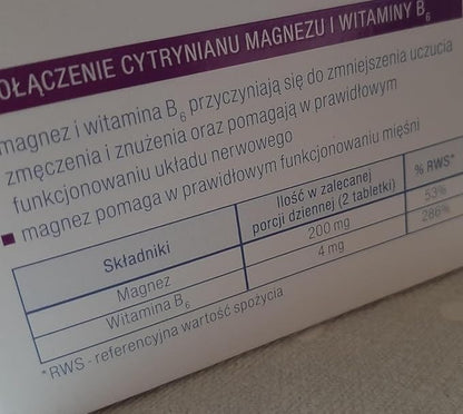 Sanofi Magne B6 Magnesium and Pyridoxine Coated Tablets, 60 Tablets, 2 Packs
