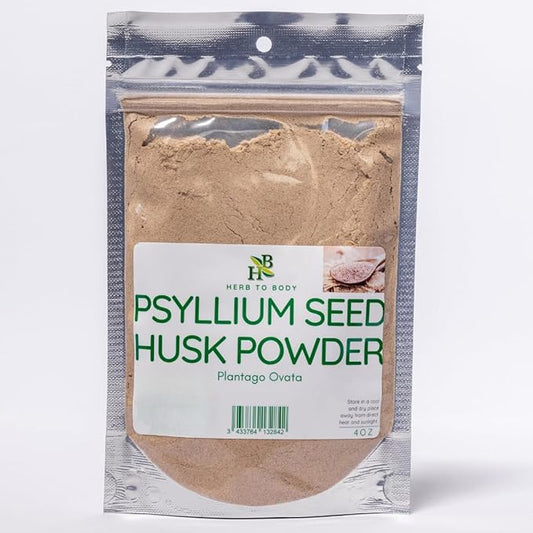 Psyllium Seed Husk Powder | Plantago Ovata | Wildcrafted | 4oz