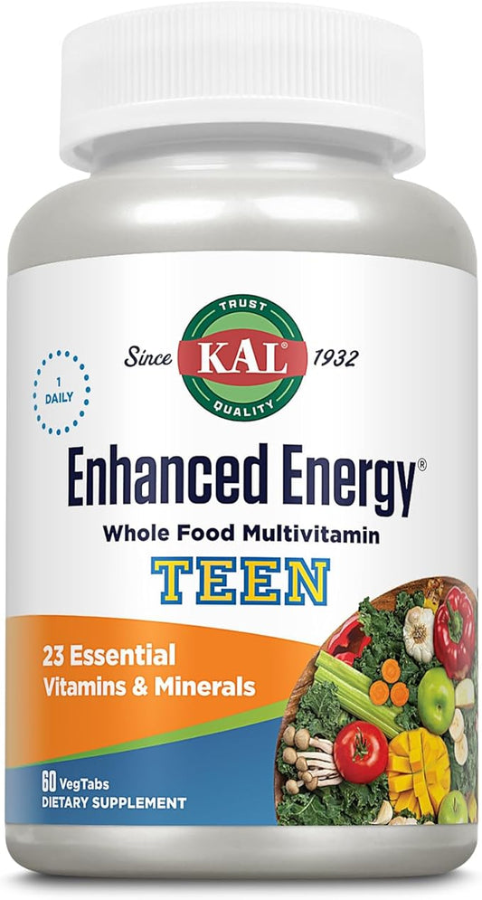 Kal Enhanced Energy for Teens Tablets, 60 Count