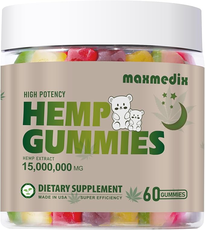 Hemp Gummies Advanced Extra Strength- High Potency Natural Hemp Oil Extract Gummy, Great for Peace & Relaxation,Naturals Fruit Flavors,Made in USA