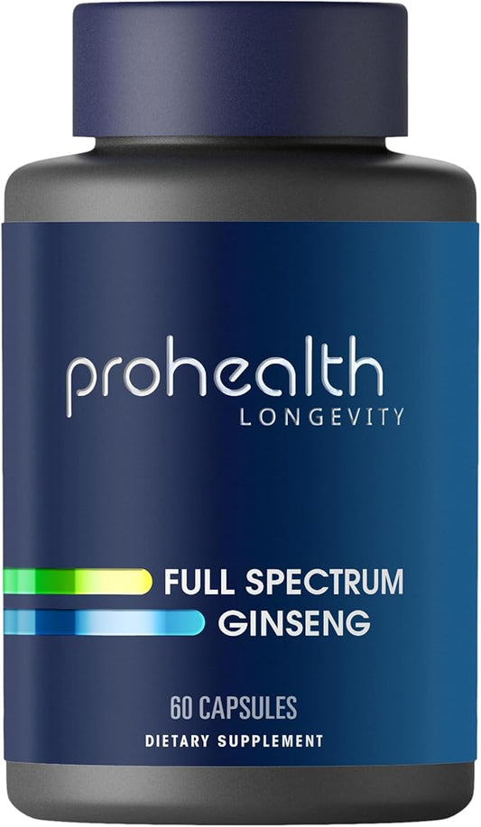 ProHealth Full Spectrum Ginseng | Triple Lab Tested | 1000 mg, 60 Capsules
