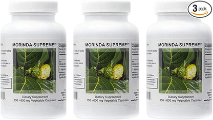 Supreme Nutrition Morinda Supreme, 130 Whole Noni Fruit Vegetarian Capsules | 3 Pack
