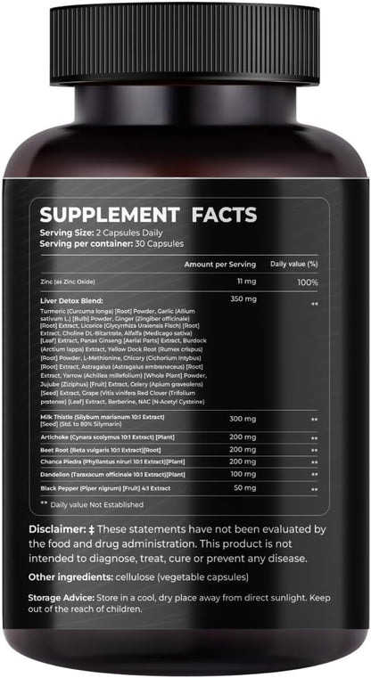 Bundle - Milk Thistle & Quercetin 60 Vegan Capsules - Total 120 Capsules