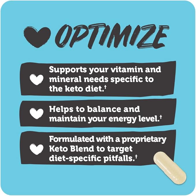 Vitamin Bounty Tune Your Keto Multivitamin – Keto-Specific Nutritional Support with Magnesium, Potassium, and MCT for Energy, Cramp Relief, and Nutrient Optimization, GLP-1 Support - 90 Capsules