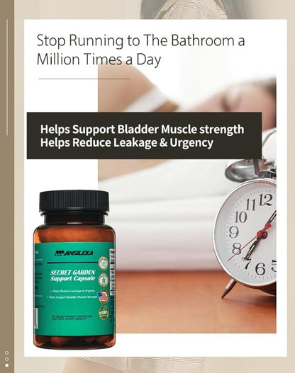 Bladder Control Supplement,Urinary Tract Support,Helps Relieve Urinary Urgency, Reduce leaks, and Decrease Bathroom Visits,Super Formula,one Capsule a Day,30-Day Supply