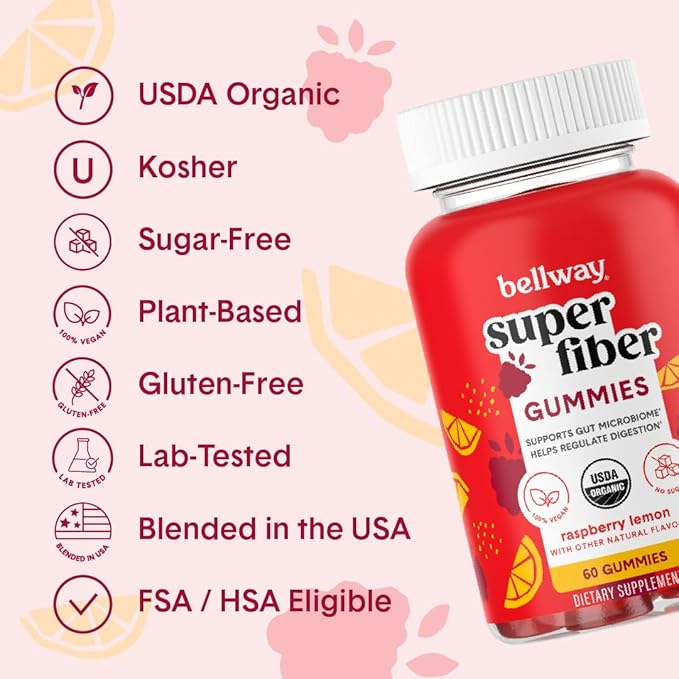 Bellway Super Fiber Powder + Collagen, Watermelon Super Fiber Gummies