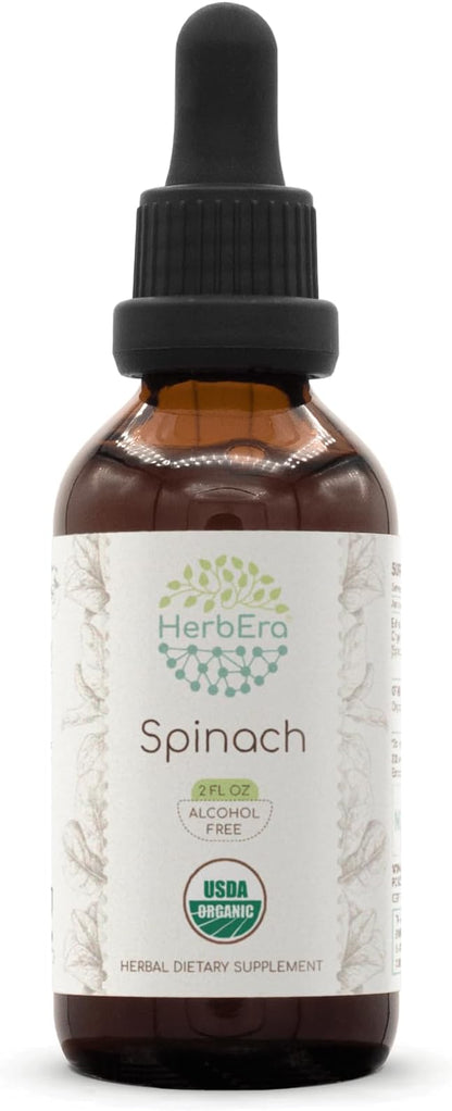 Spinach B60 USDA Organic Tincture | Alcohol-Free Extract, High-Potency Herbal Drops | Certified Organic Spinach (Spinacia oleracea) Dried Leaf (2 oz)