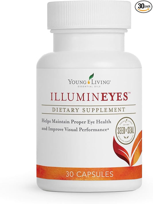 Young Living IlluminEyes - Eye Health Support - Blue Light Protection - Includes Lutein & Zeaxanthin - Helps Reduce Eye Strain - Vitamins A & C - Vision Care - 30 ct