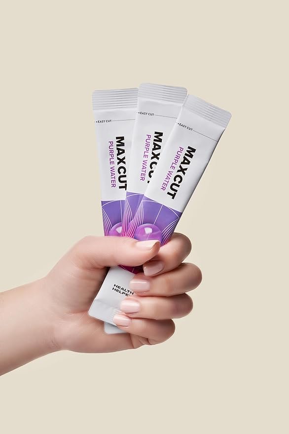 Maxcut Purple Water: 4-in-1 Natural Supplement for Effective Weight Management and Metabolism, Prebiotic Gut Health, Hydration, Natural Energy - All Free from Gluten, Dairy, Sugar, Soy, and Caffeine