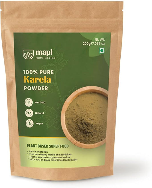MAPL Bitter Melon Gourd (Karela) Powder 7.05 Ounces – A Versatile Herbal Powder for Daily Wellness, Digestive and Dietary Support