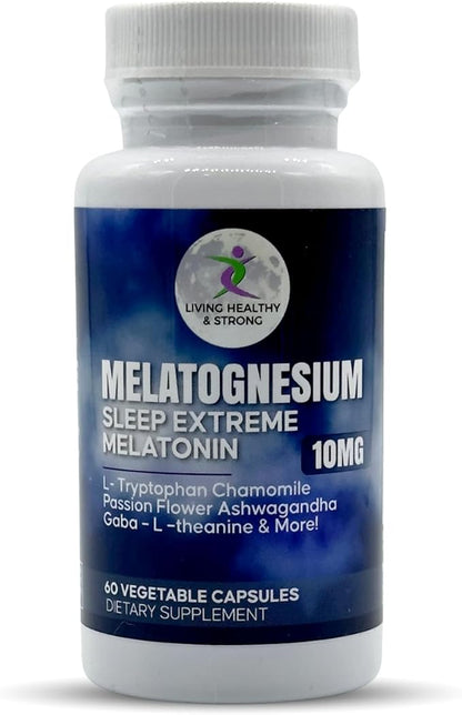 17 in 1 Capsules Melatonin Natural Sleep Aid for Adults. Magnesium for Sleep Support - Drug-Free, Non-Habit Forming, Vegan Capsules. Sleep Supplement
