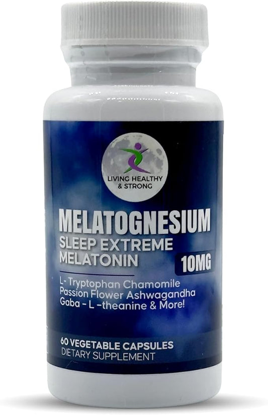 17 in 1 Capsules Melatonin Natural Sleep Aid for Adults. Magnesium for Sleep Support - Drug-Free, Non-Habit Forming, Vegan Capsules. Sleep Supplement