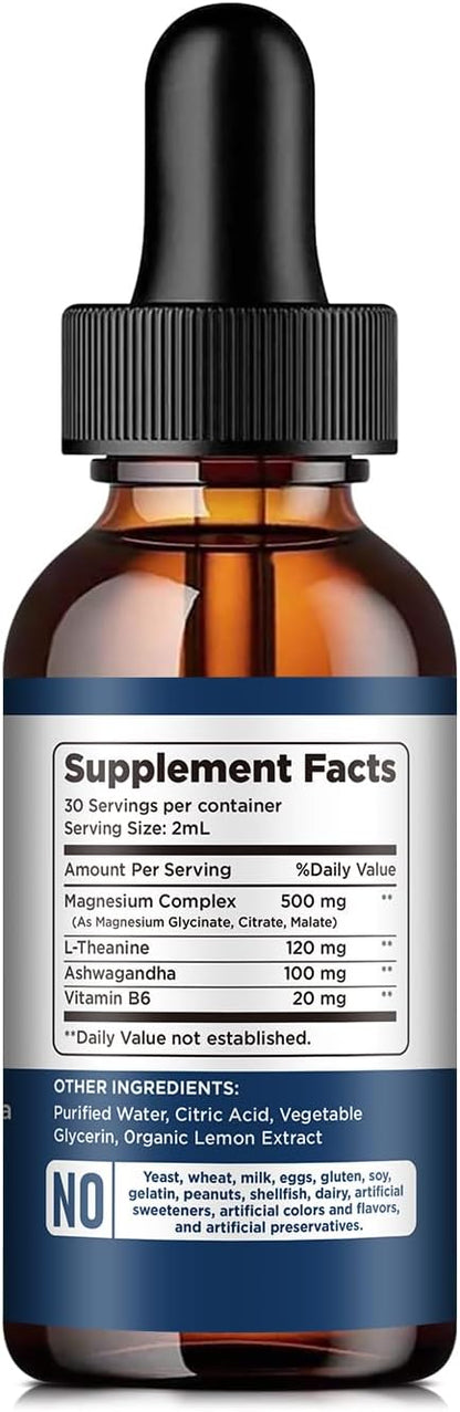 Magnesium Glycinate Liquid Drops with Citrate, Malate Liquid Berberine Supplement